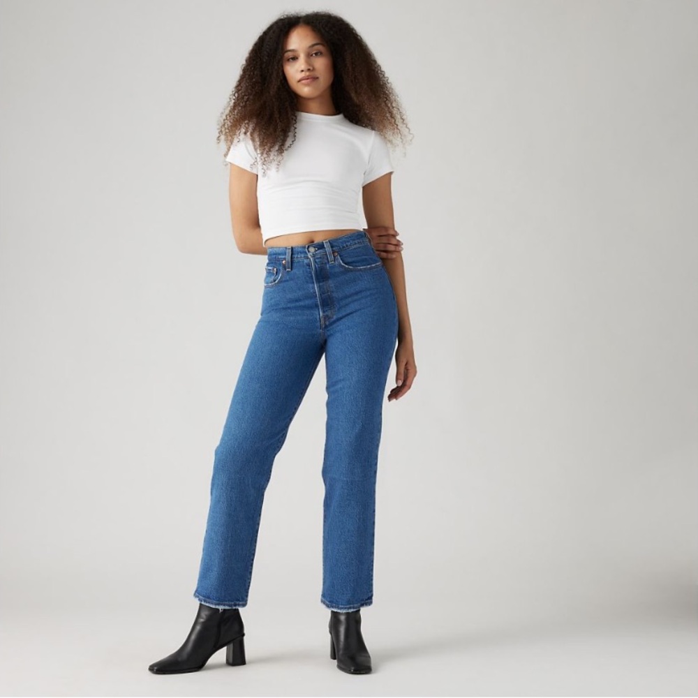 NWT Levi’s Ribcage Straight Ankle Jean Medium Wash High Rise 26 x 27